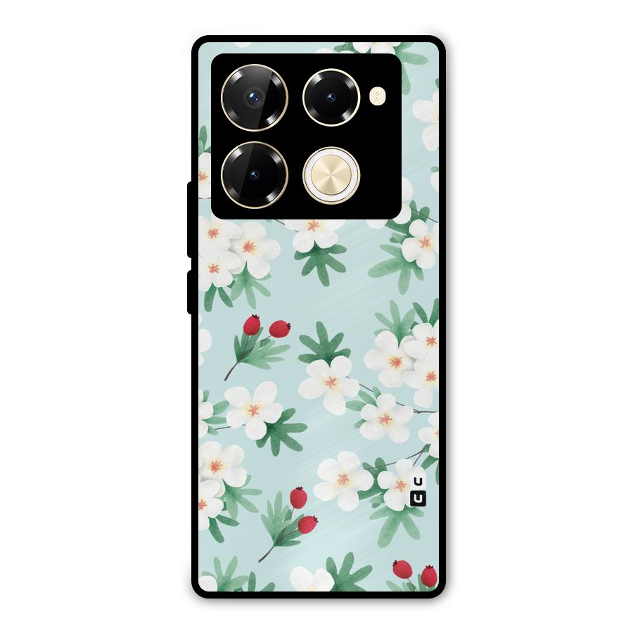 Flowers Pastel Metal Back Case for Infinix Note 40 Pro Plus