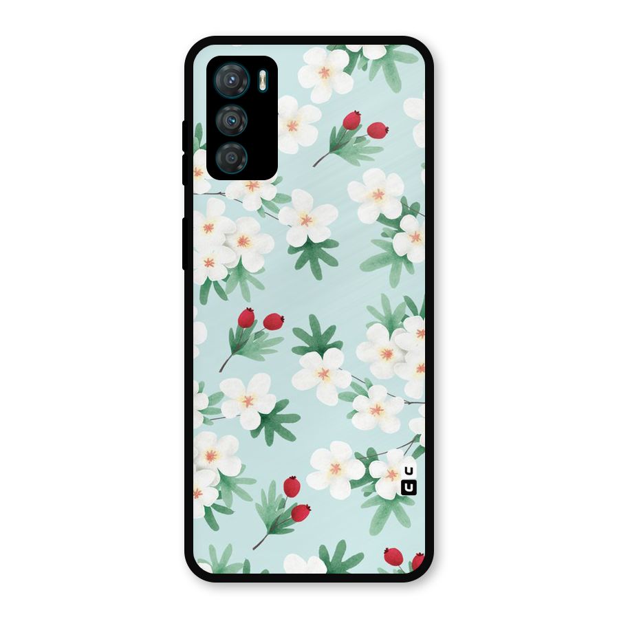Flowers Pastel Metal Back Case for Moto G42