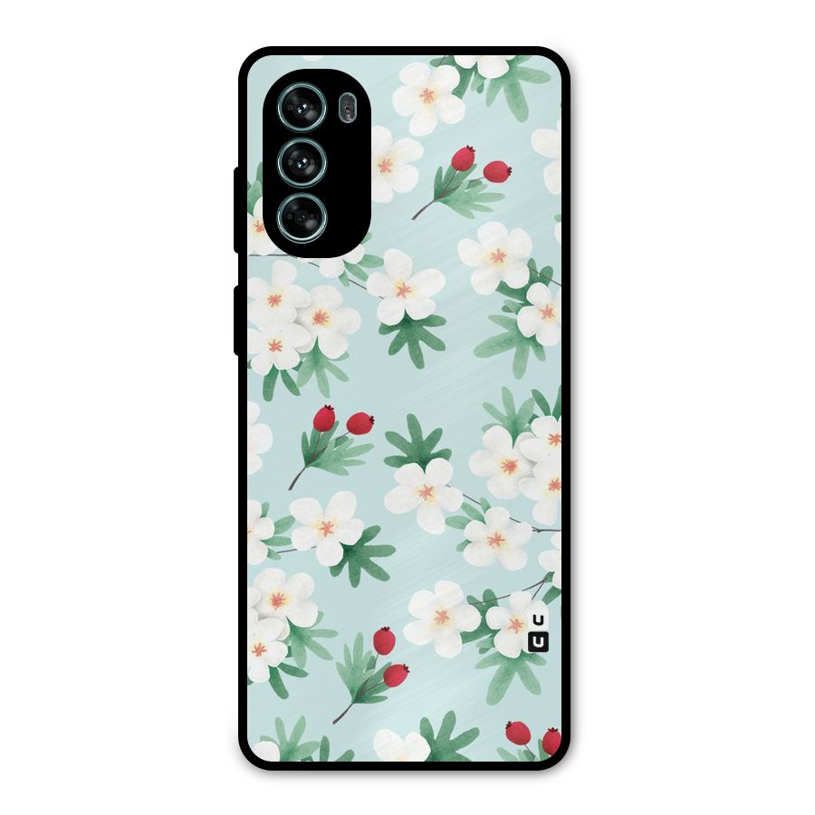 Flowers Pastel Metal Back Case for Moto G62