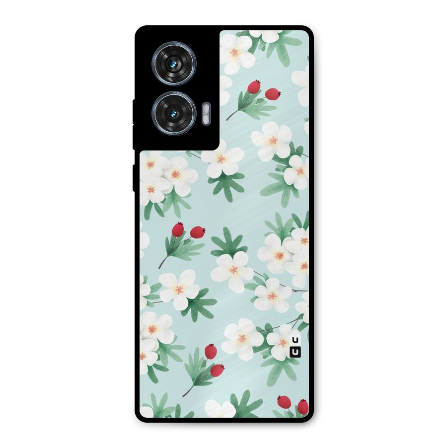 Flowers Pastel Metal Back Case for Motorola Edge 50 Fusion