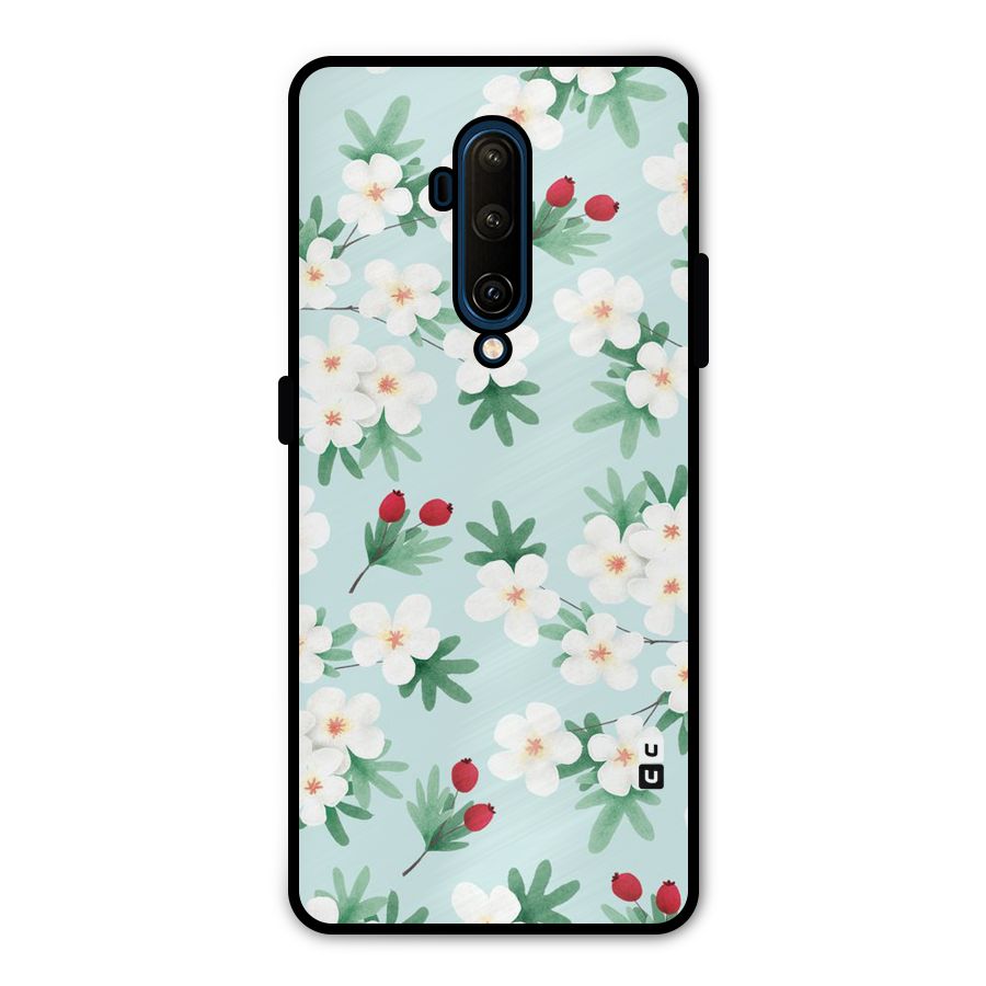Flowers Pastel Metal Back Case for OnePlus 7T Pro