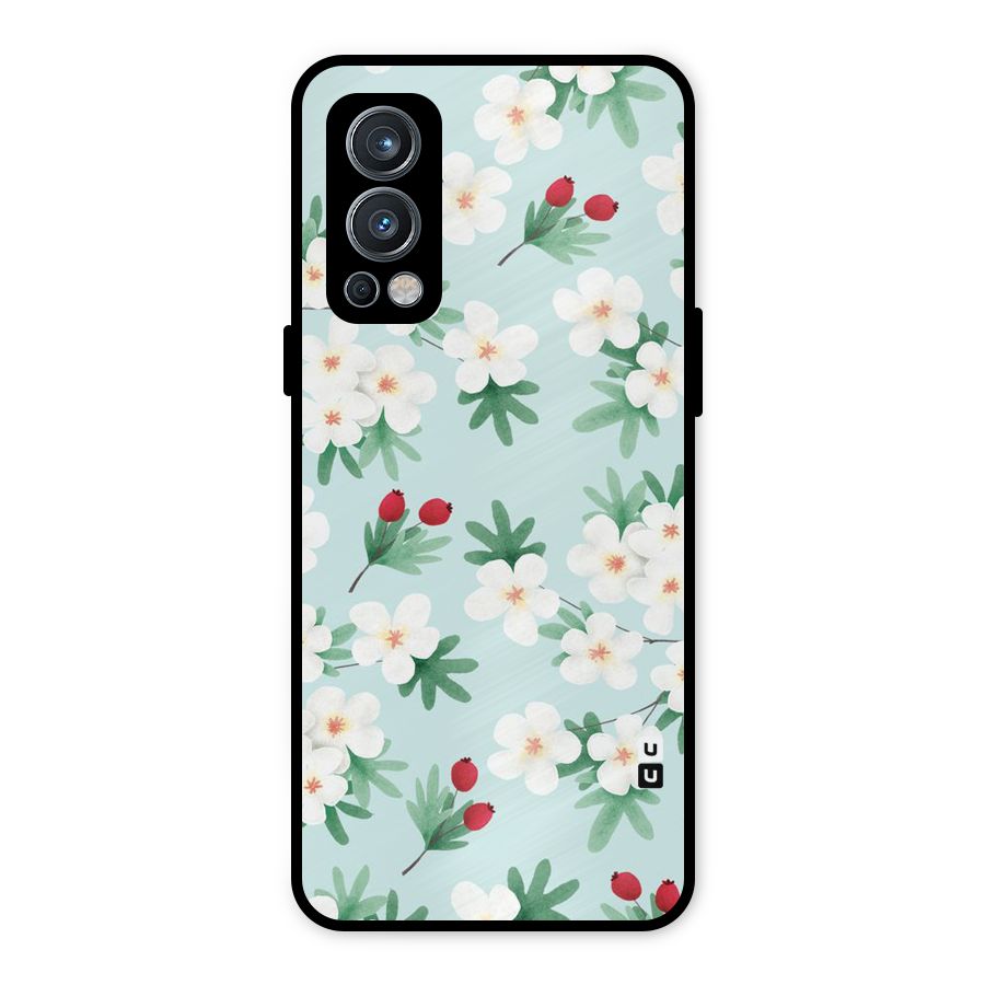 Flowers Pastel Metal Back Case for OnePlus Nord 2 5G
