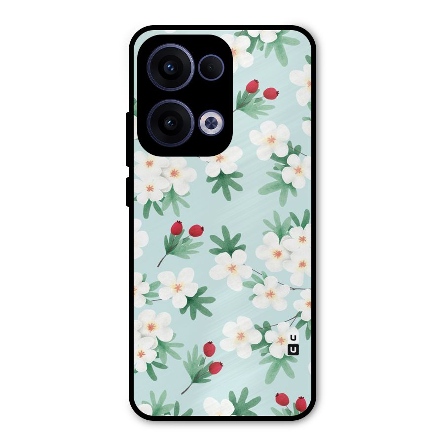 Flowers Pastel Metal Back Case for Oppo Reno13