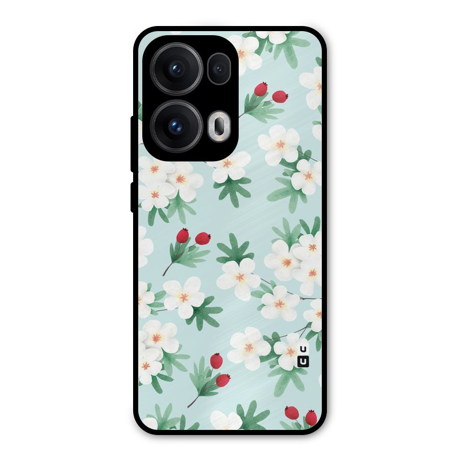 Flowers Pastel Metal Back Case for Oppo Reno13 Pro