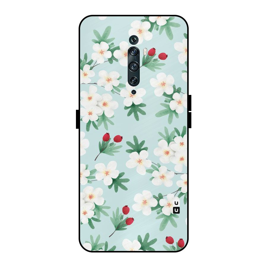 Flowers Pastel Metal Back Case for Oppo Reno2 Z