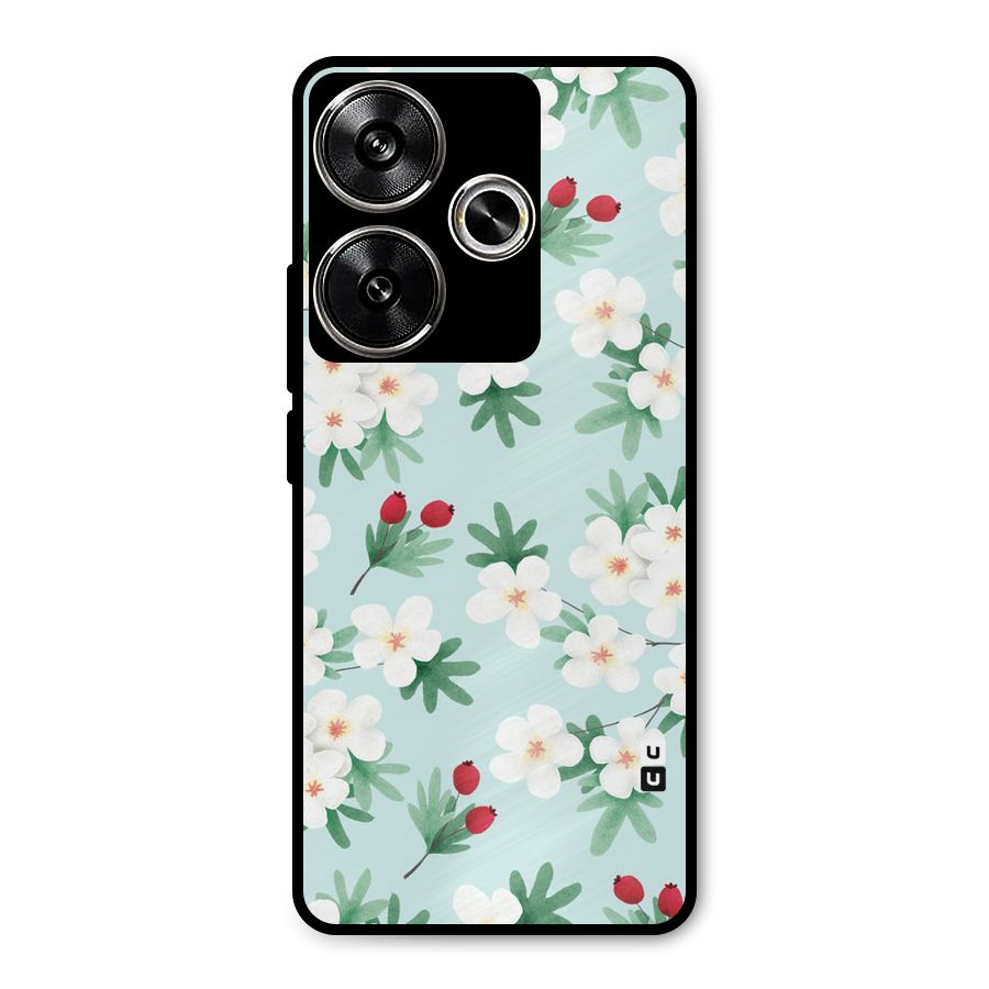 Flowers Pastel Metal Back Case for Poco F6