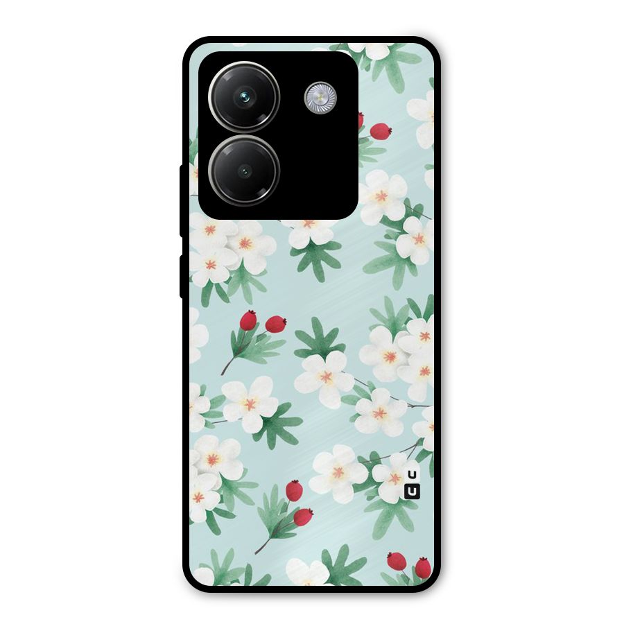 Flowers Pastel Metal Back Case for Poco M7 Pro 5G