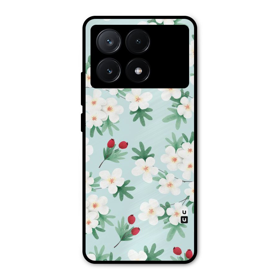 Flowers Pastel Metal Back Case for Poco X6 Pro