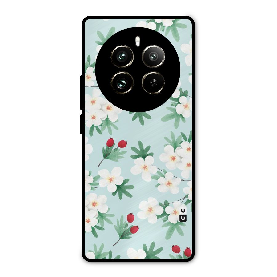 Flowers Pastel Metal Back Case for Realme 12 Pro