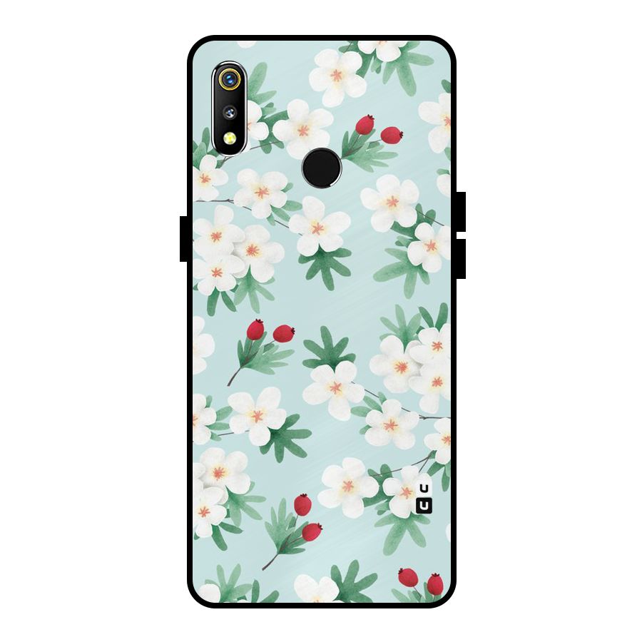 Flowers Pastel Metal Back Case for Realme 3i