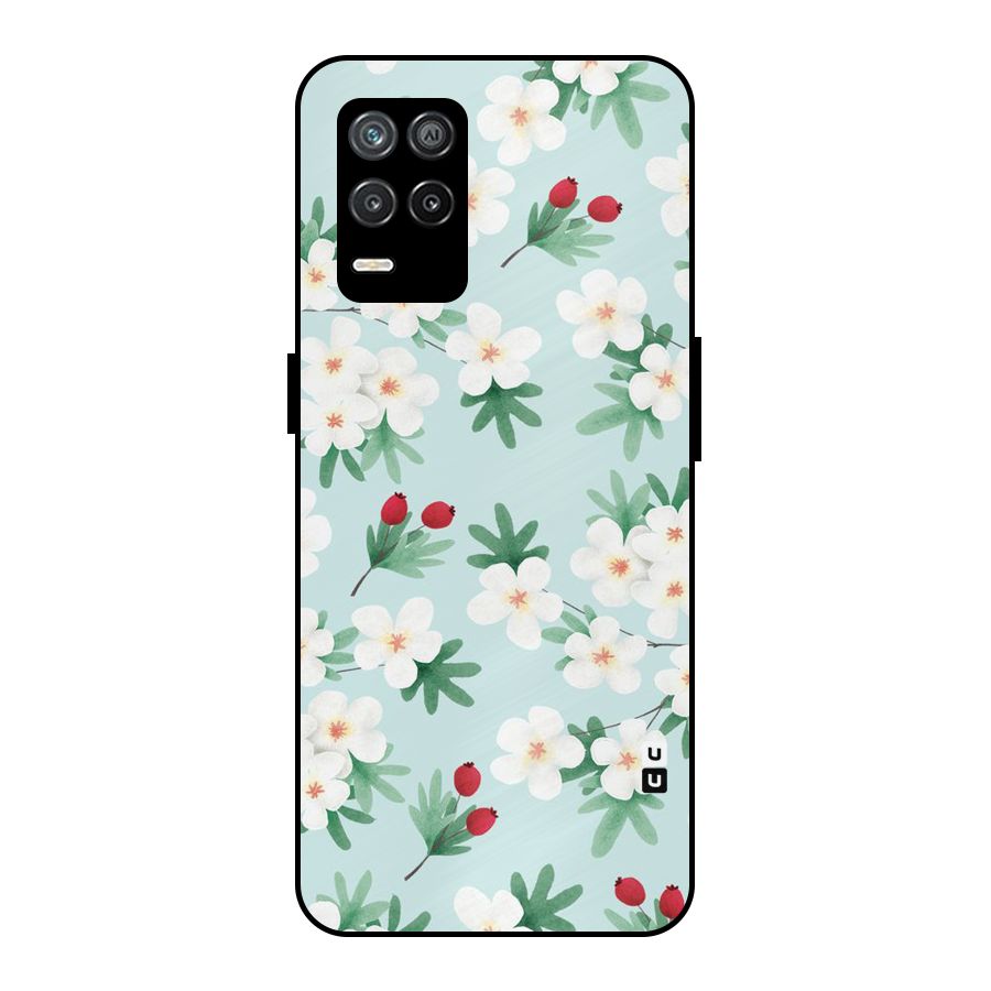 Flowers Pastel Metal Back Case for Realme 8 5G