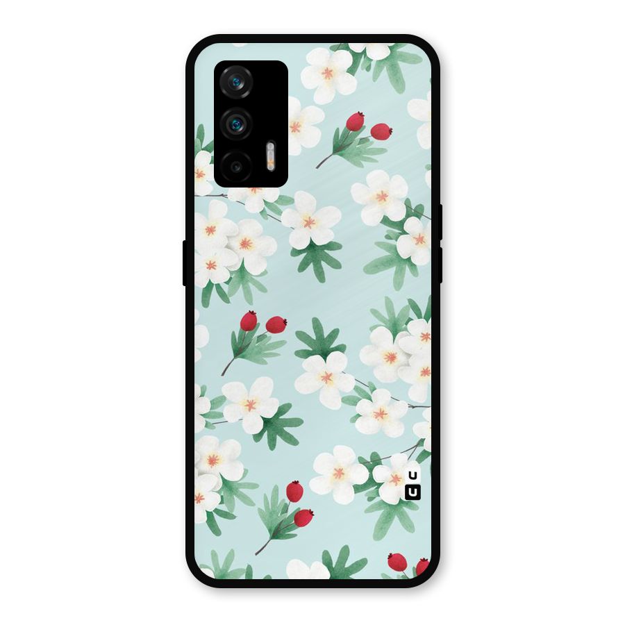 Flowers Pastel Metal Back Case for Realme GT 5G