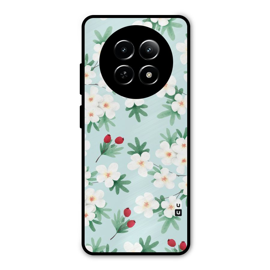 Flowers Pastel Metal Back Case for Realme Narzo 70x 5G