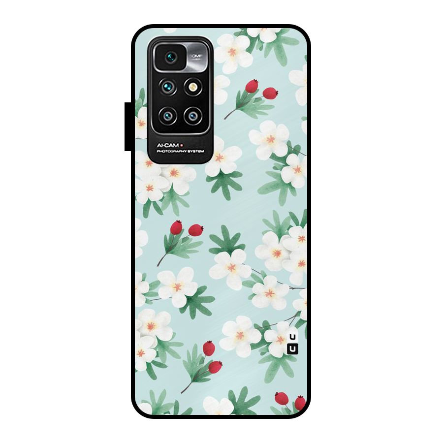 Flowers Pastel Metal Back Case for Redmi 10 Prime