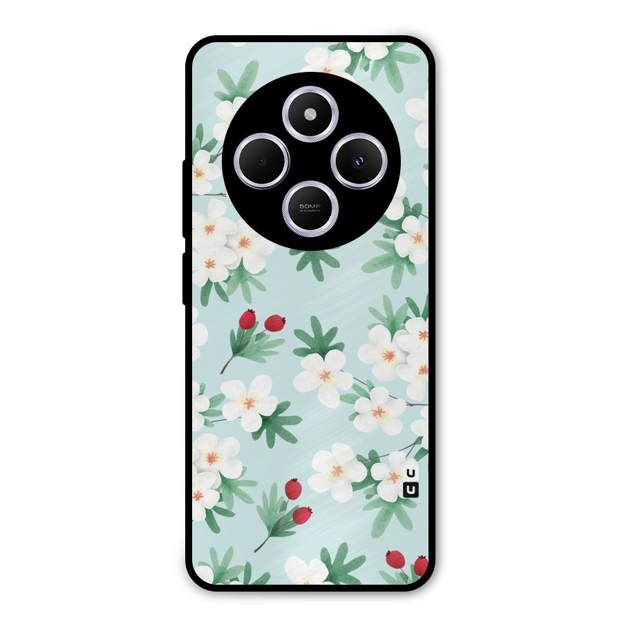 Flowers Pastel Metal Back Case for Redmi 14C