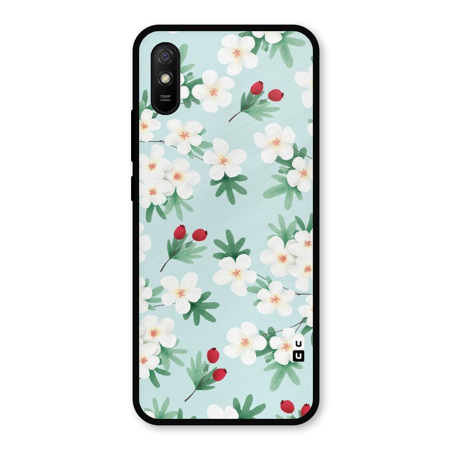 Flowers Pastel Metal Back Case for Redmi 9i