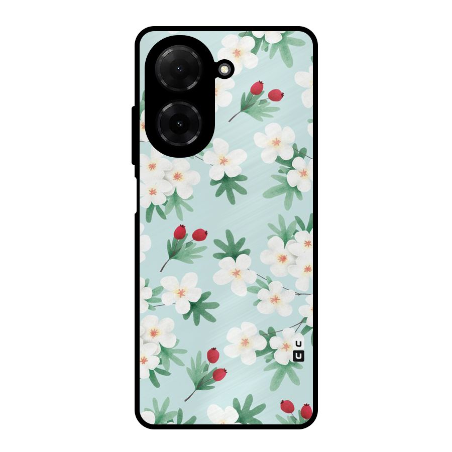 Flowers Pastel Metal Back Case for Redmi A5 4G