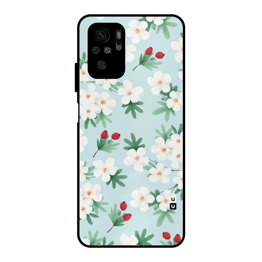 Flowers Pastel Metal Back Case for Redmi Note 10S
