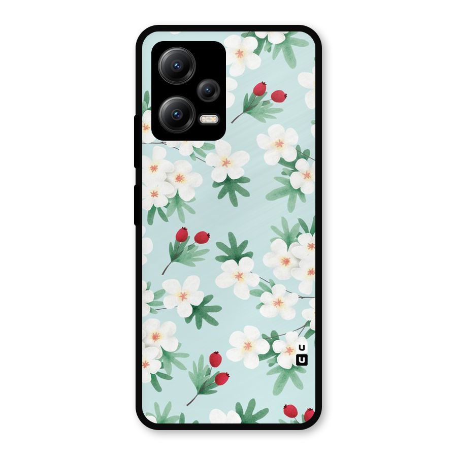 Flowers Pastel Metal Back Case for Redmi Note 12 5G