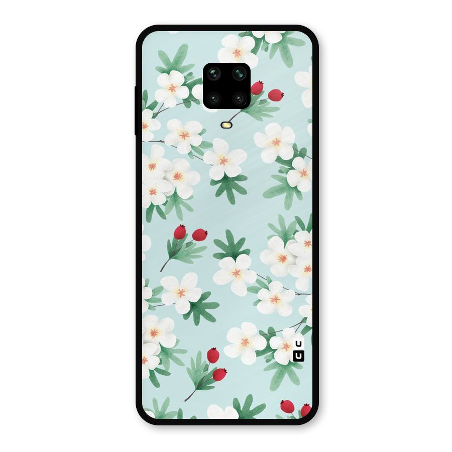 Flowers Pastel Metal Back Case for Redmi Note 9 Pro