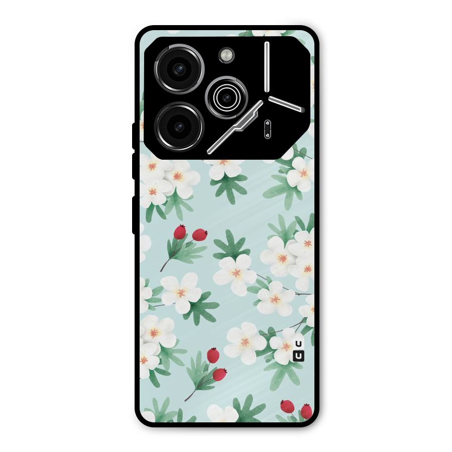 Flowers Pastel Metal Back Case for Tecno Pova 6 Pro