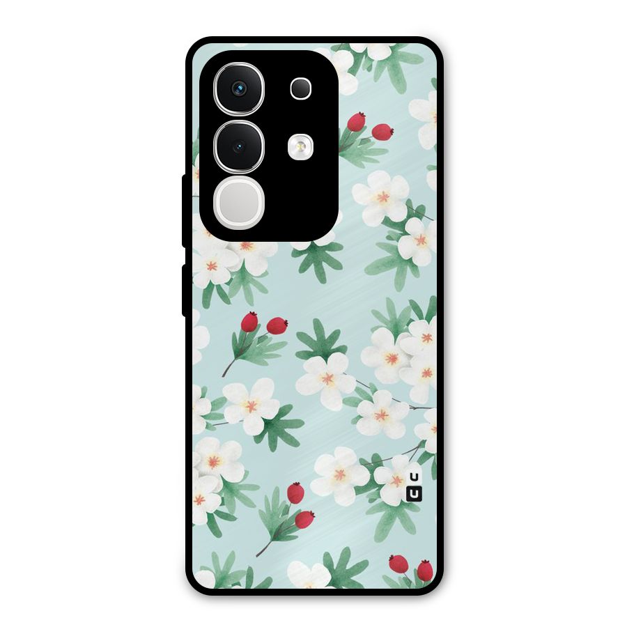 Flowers Pastel Metal Back Case for Vivo T4x