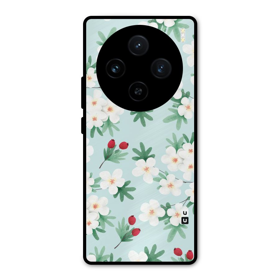 Flowers Pastel Metal Back Case for Vivo X100