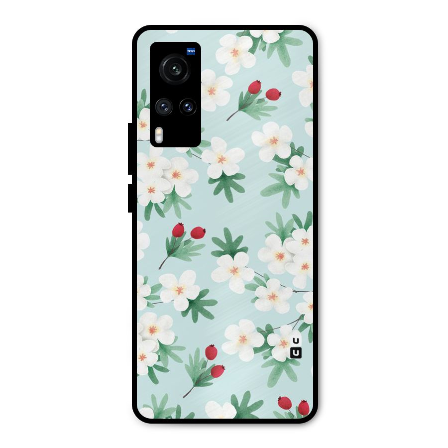 Flowers Pastel Metal Back Case for Vivo X60