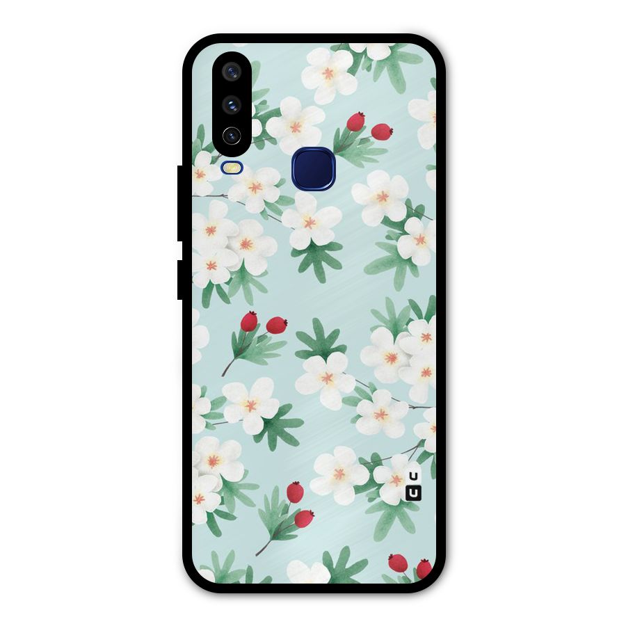 Flowers Pastel Metal Back Case for Vivo Y15