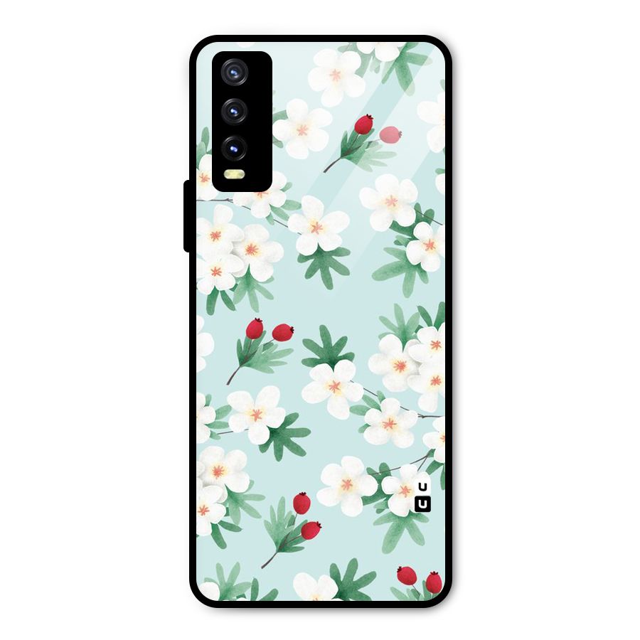 Flowers Pastel Metal Back Case for Vivo Y20 2021