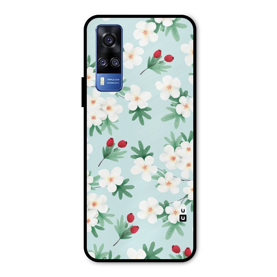 Flowers Pastel Metal Back Case for Vivo Y51A