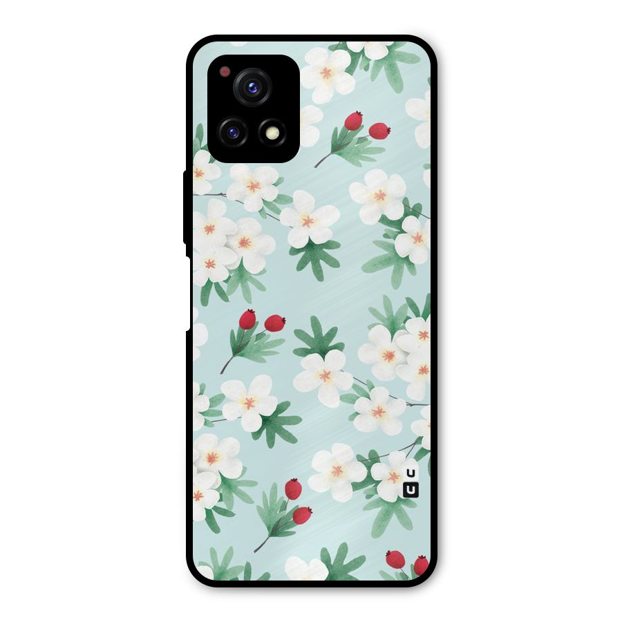 Flowers Pastel Metal Back Case for Vivo Y72 5G