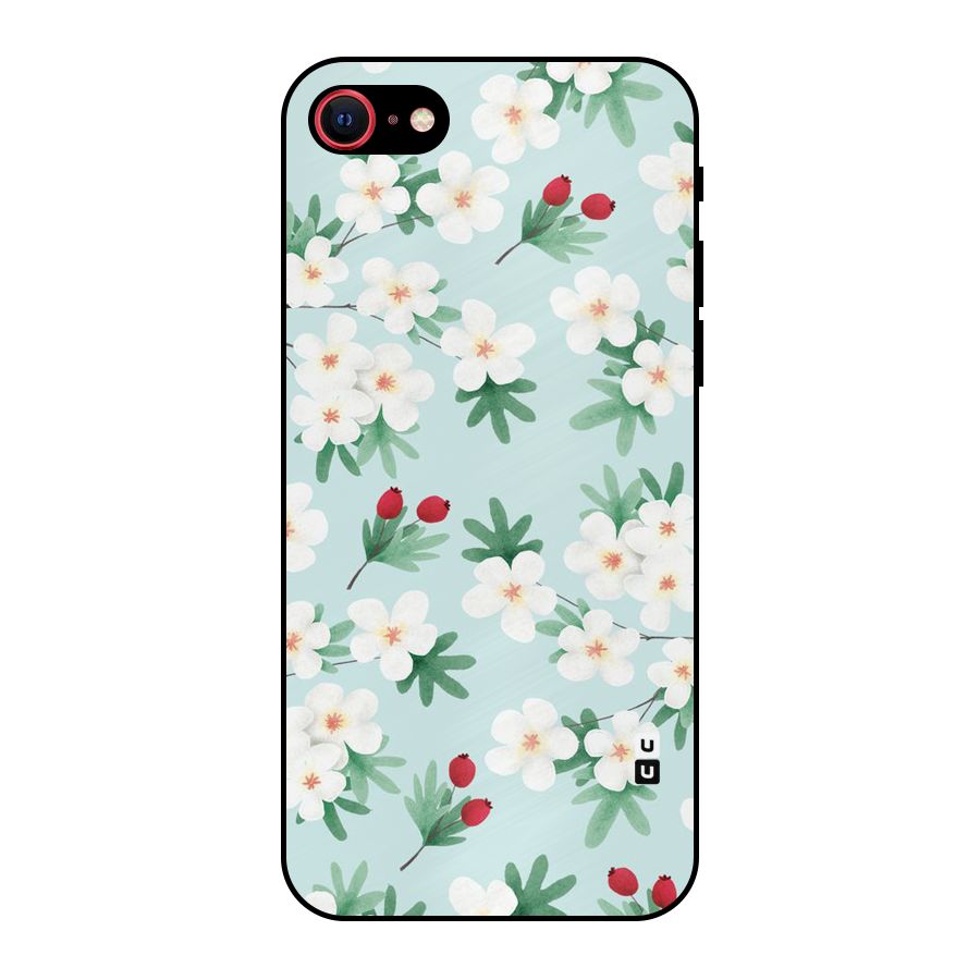 Flowers Pastel Metal Back Case for iPhone 7