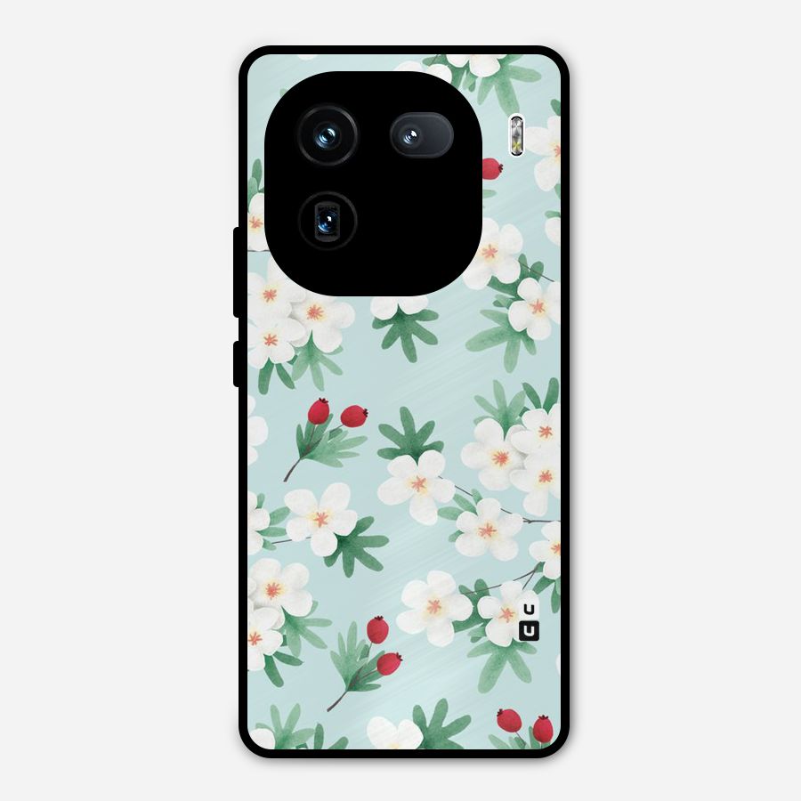 Flowers Pastel Metal Back Case for iQOO 12