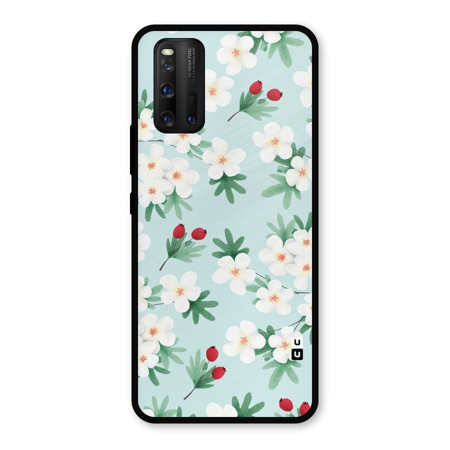 Flowers Pastel Metal Back Case for iQOO 3