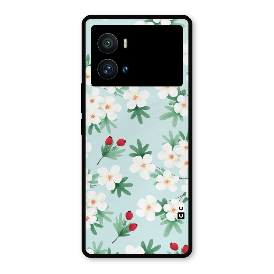 Flowers Pastel Metal Back Case for iQOO 9 Pro