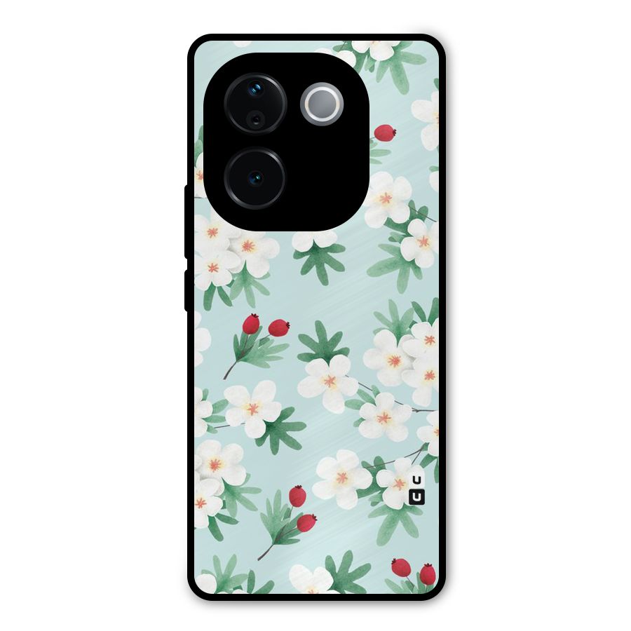 Flowers Pastel Metal Back Case for iQOO Z9s Pro
