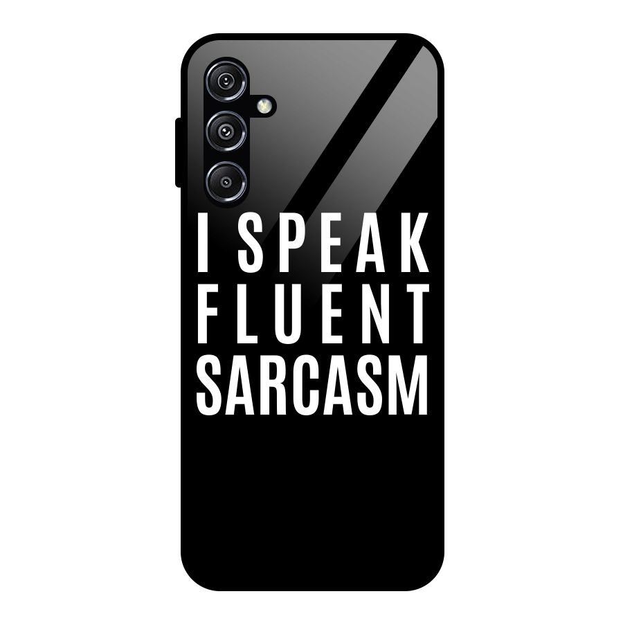 Fluent Sarcasm Glass Back Case for Galaxy M34 5G