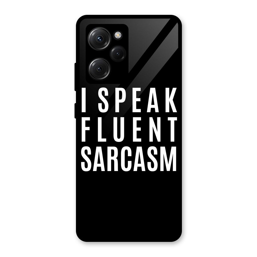 Fluent Sarcasm Glass Back Case for Poco X5 Pro
