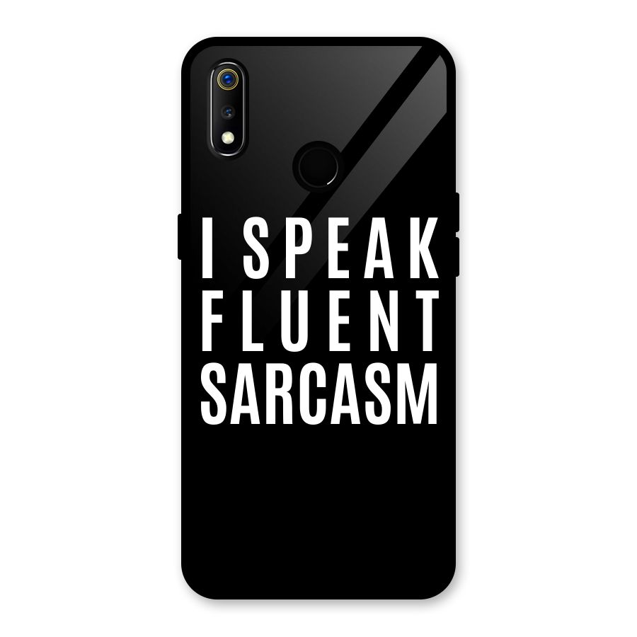 Fluent Sarcasm Glass Back Case for Realme 3