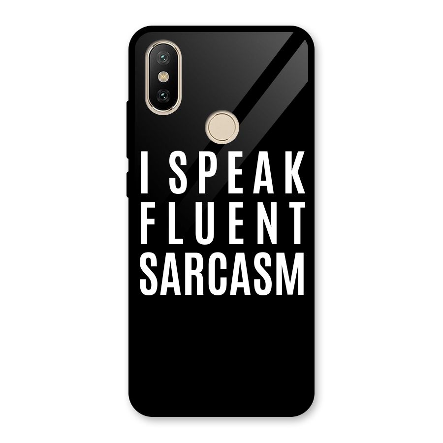 Fluent Sarcasm Glass Back Case for Redmi A2