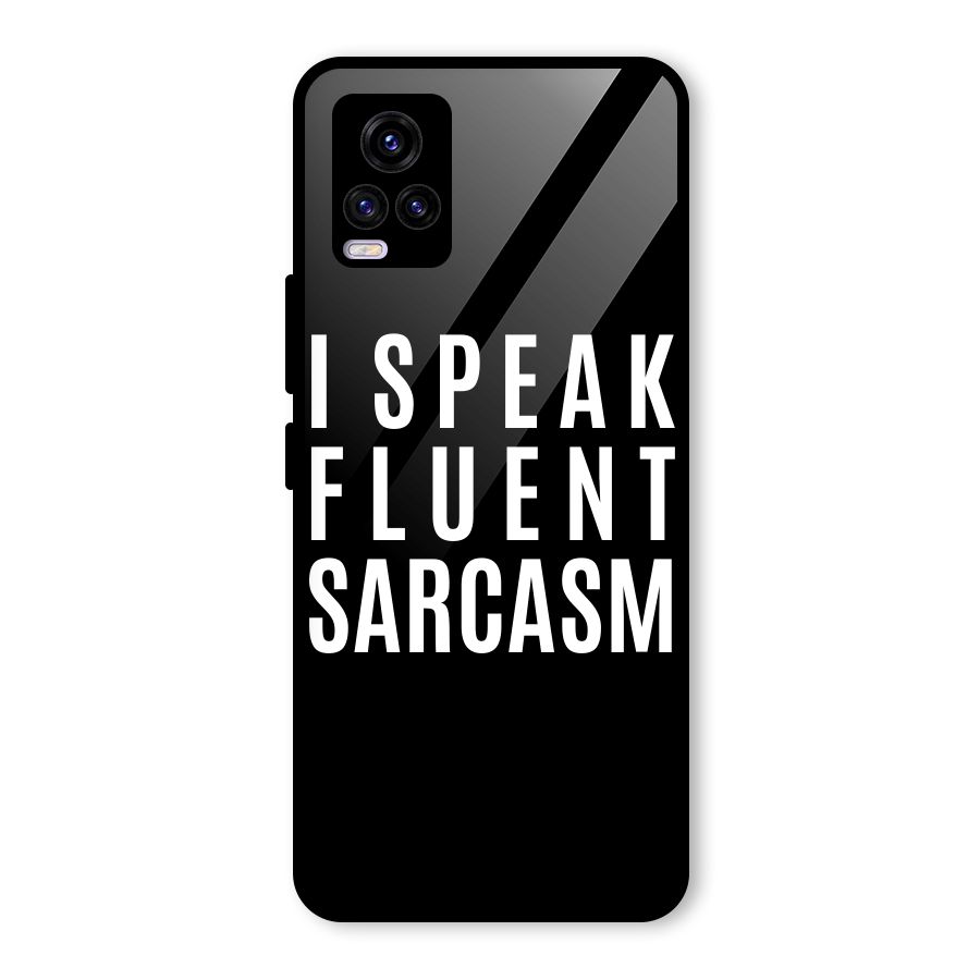 Fluent Sarcasm Glass Back Case for Vivo V20 2021