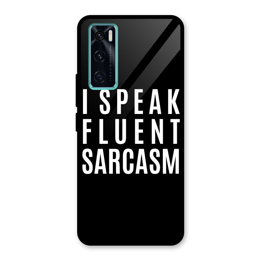 Fluent Sarcasm Glass Back Case for Vivo V20 SE