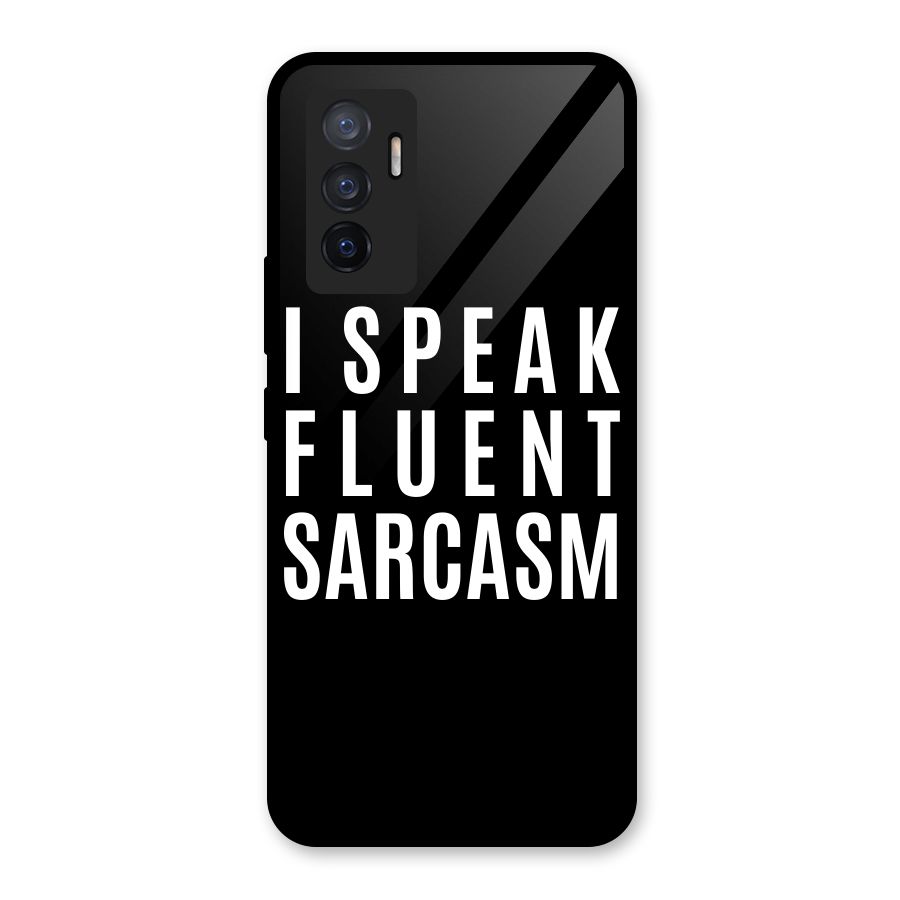 Fluent Sarcasm Glass Back Case for Vivo V23e