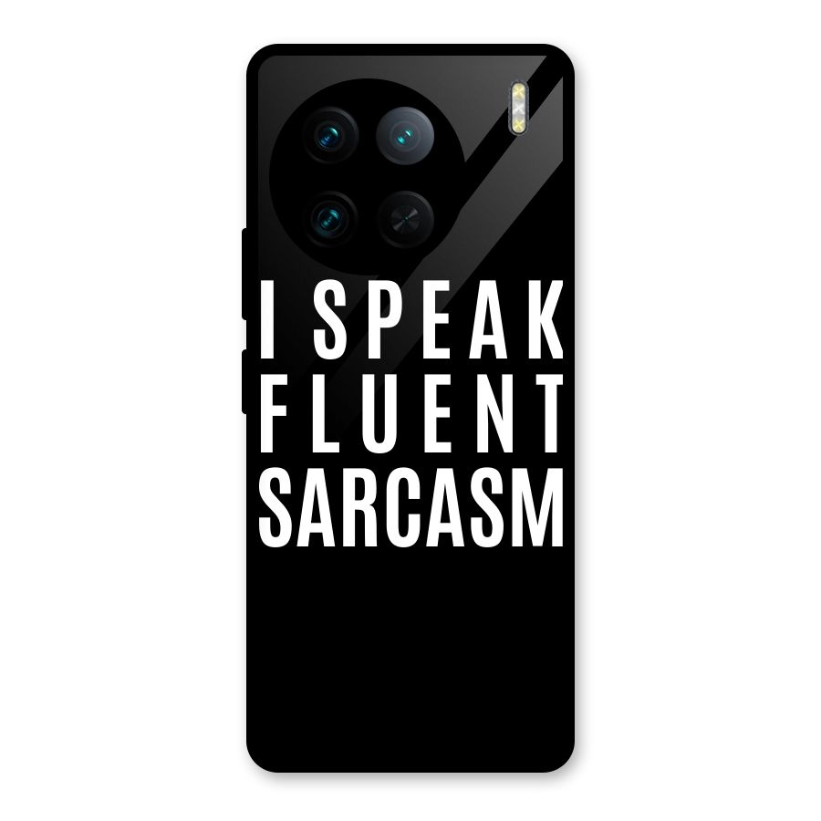 Fluent Sarcasm Glass Back Case for Vivo X90 Pro