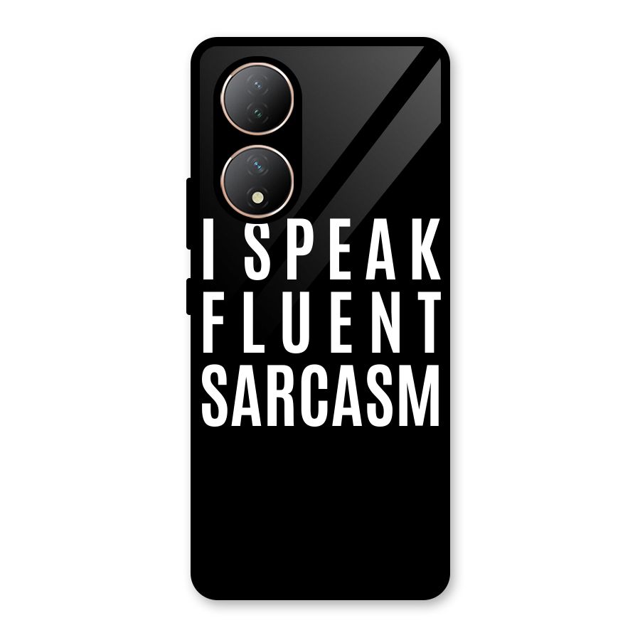 Fluent Sarcasm Glass Back Case for Vivo Y100A