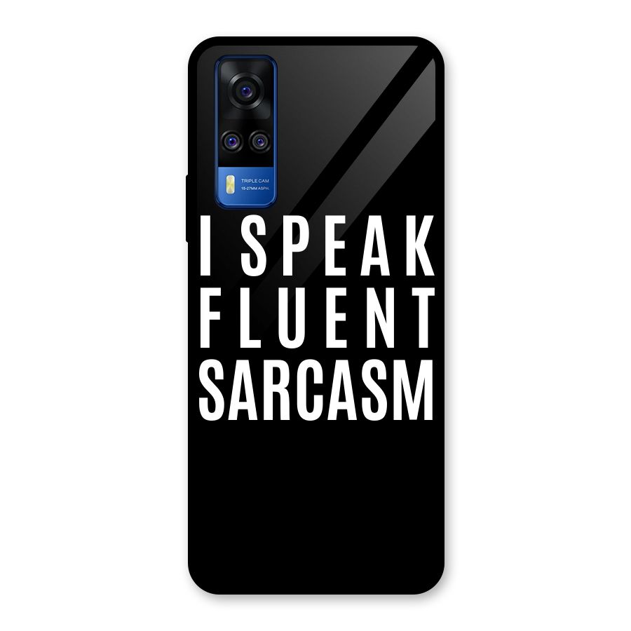 Fluent Sarcasm Glass Back Case for Vivo Y31