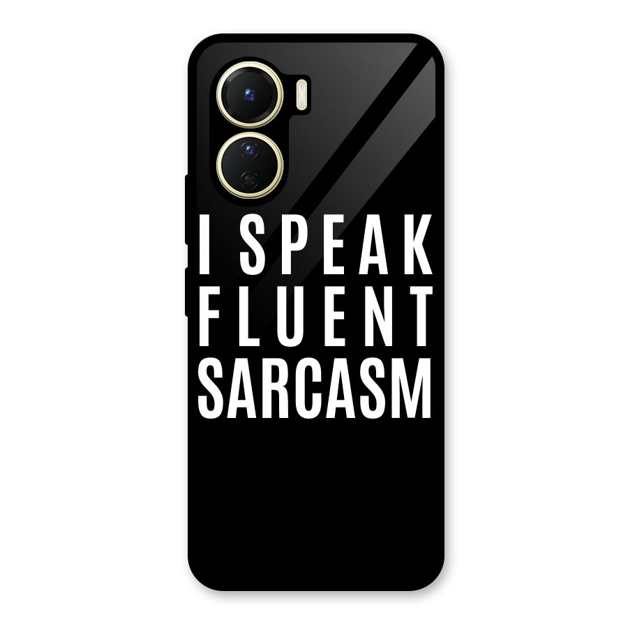 Fluent Sarcasm Glass Back Case for Vivo Y56