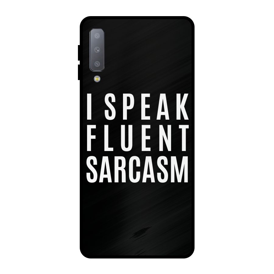Fluent Sarcasm Metal Back Case for Galaxy A7 (2018)