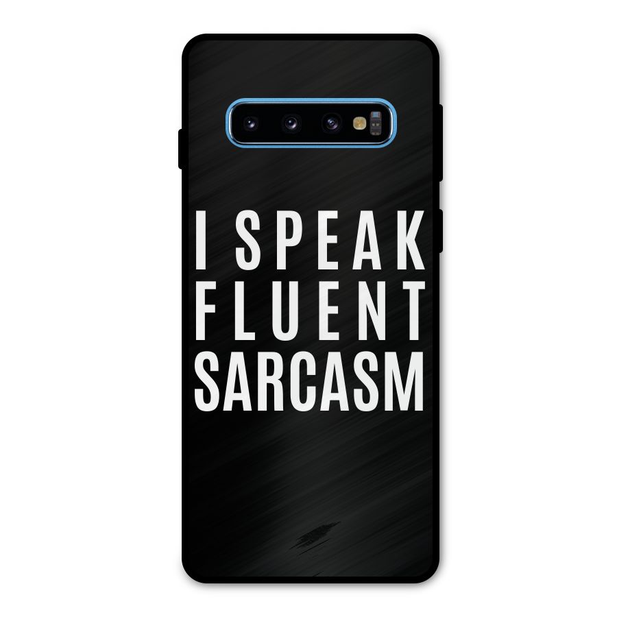 Fluent Sarcasm Metal Back Case for Galaxy S10